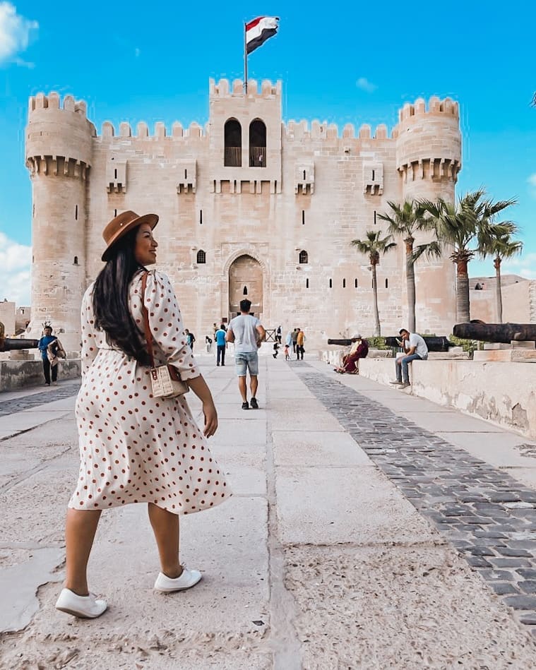 Citadel of Qaitbay fortress on the Mediterranean coast of Alexandria, Egypt